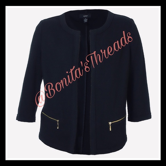 Alfani Jackets & Blazers - Alfani Women's Plus Jacquard Open Front Jacket 3X NWT
